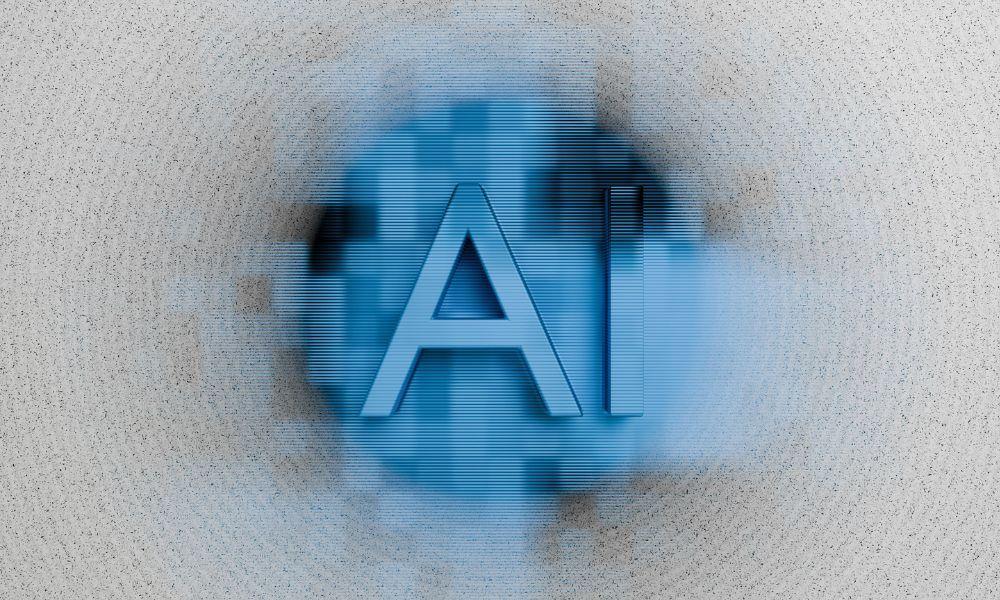 The letters ai are displayed on a blurred background