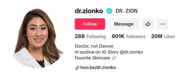 Dr. Zion tiktok influencer