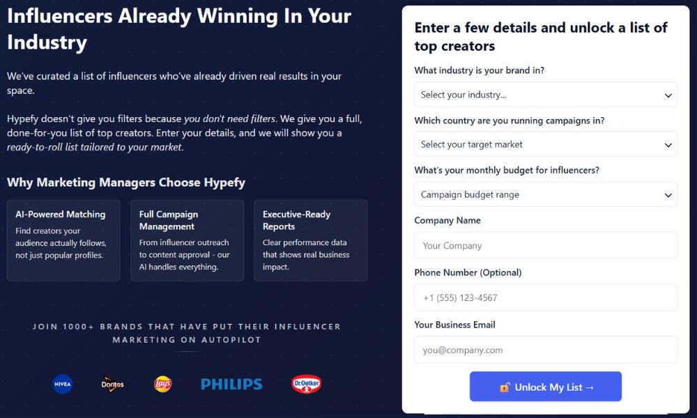 Use the Hypefy Influencer Platform